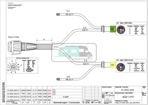[OCS_1937425] Jokon Aansluitkabel voor Opbouw Achterlicht 1937379