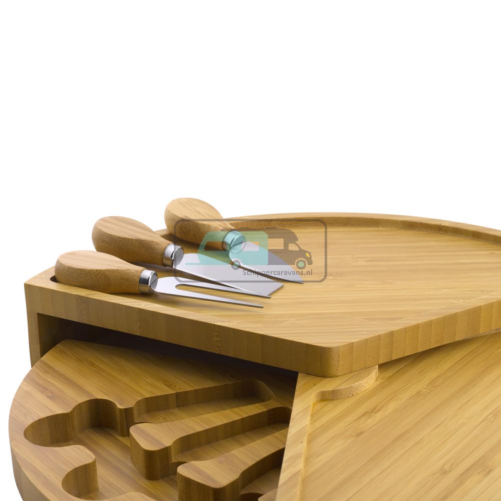 [OCS_A0035862] ViaMondo Borrelplank met 3 Mesjes Bamboe