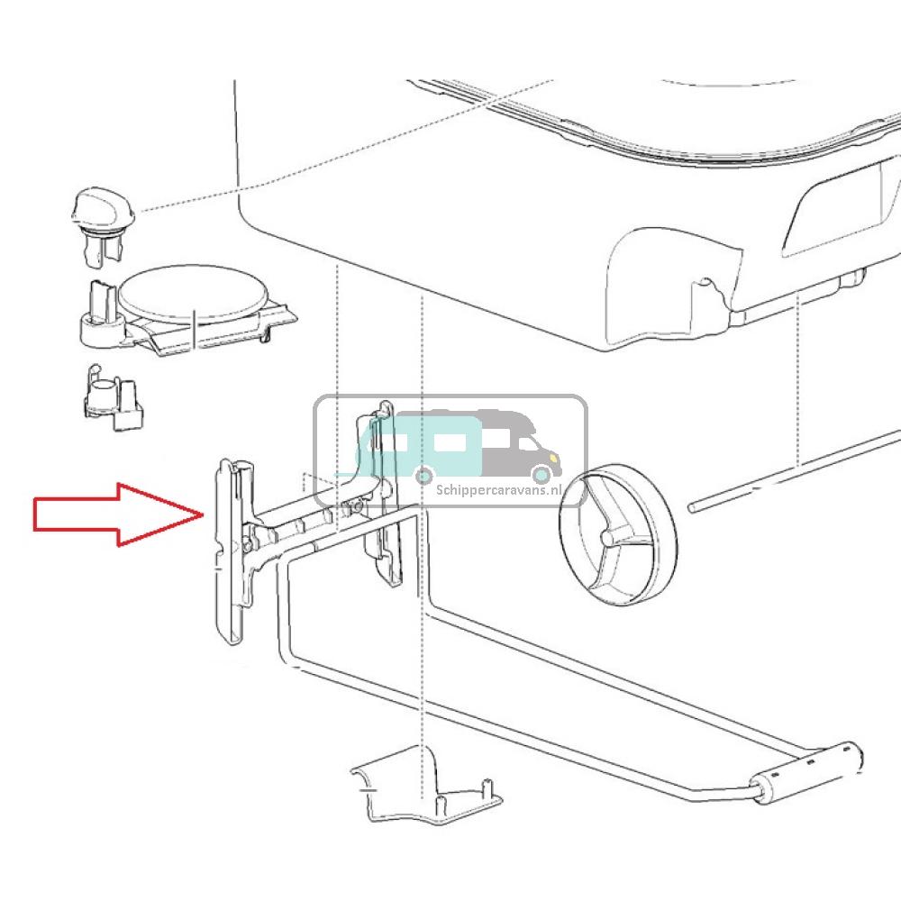 [OCS_A9902037] Thetford C220 Trandsport Handel Bevestinging