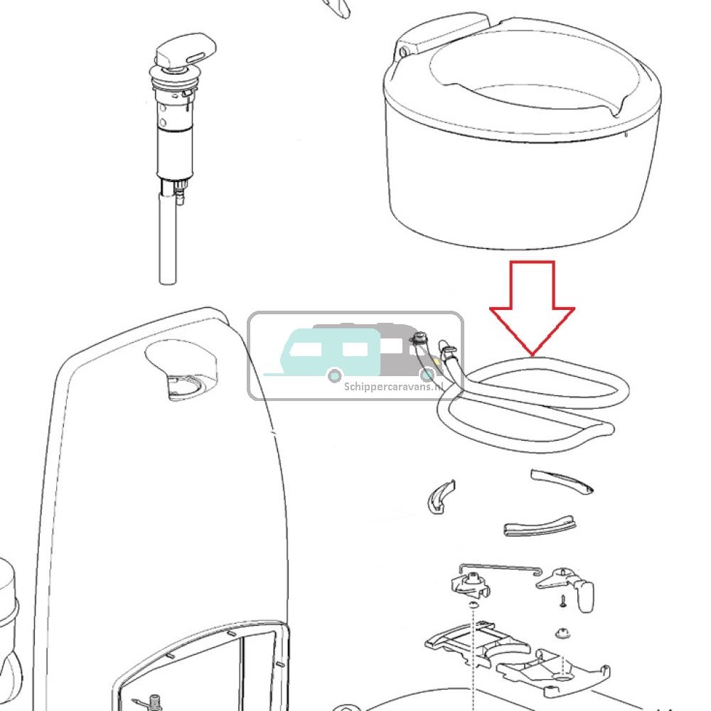 [OCS_A9902045] Thetford C224CW Flush Tube/ Nozzle Wit