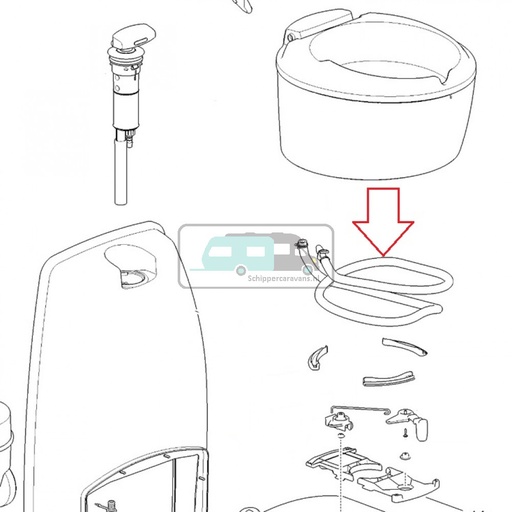 [OCS_20097962] Thetford C224CW Flush Tube/ Nozzle Wit