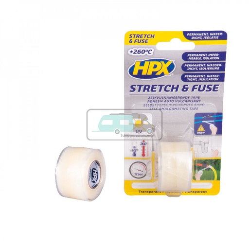 [OCS_2010038] HPX Stretch & Fuse Zelfvulkaniserende Tape 1.80mtr Transparant