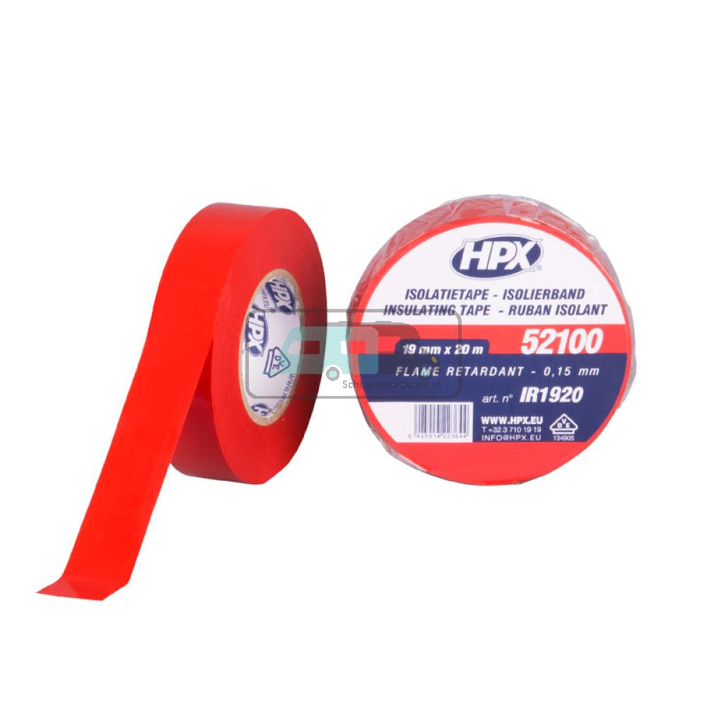 [OCS_A0032834] HPX PVC Isolatietape VDE 20mtrx19mm Rood