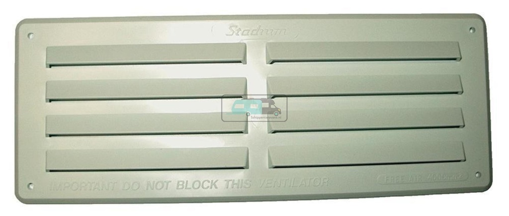 [OCS_A0034897L] Ventilatierooster Wit opbouw 24x9cm