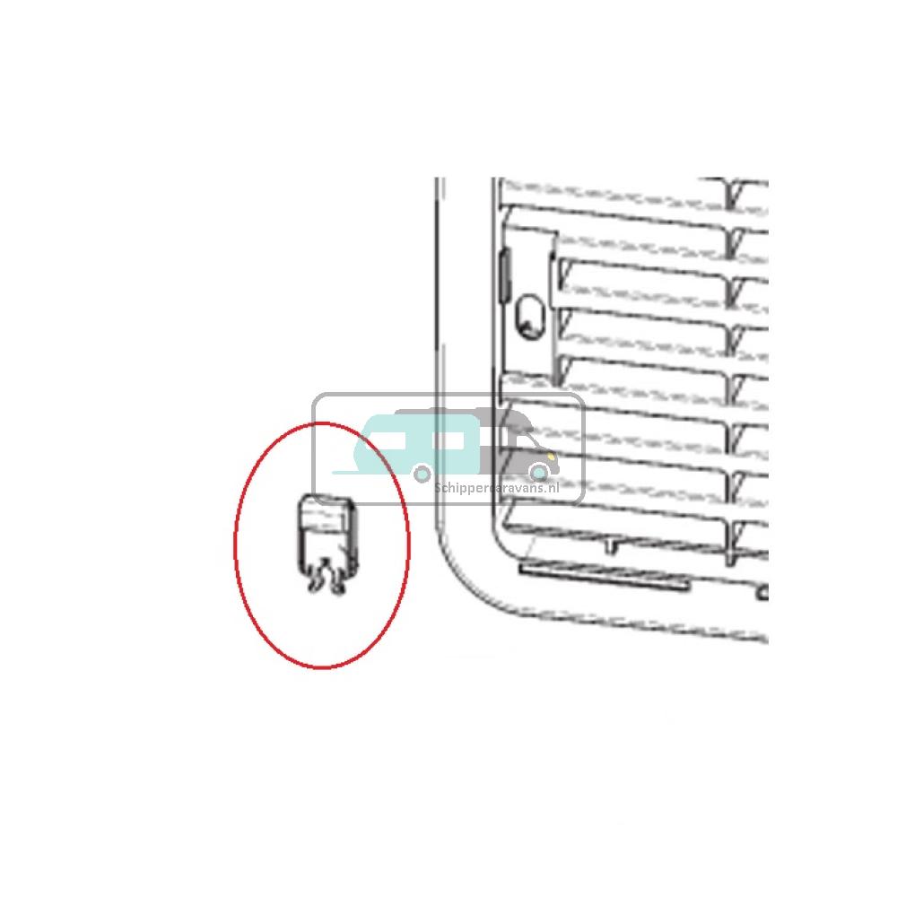 [OCS_A0030523] Dometic L500 Glijder Luchtafvoerrooster Zwart