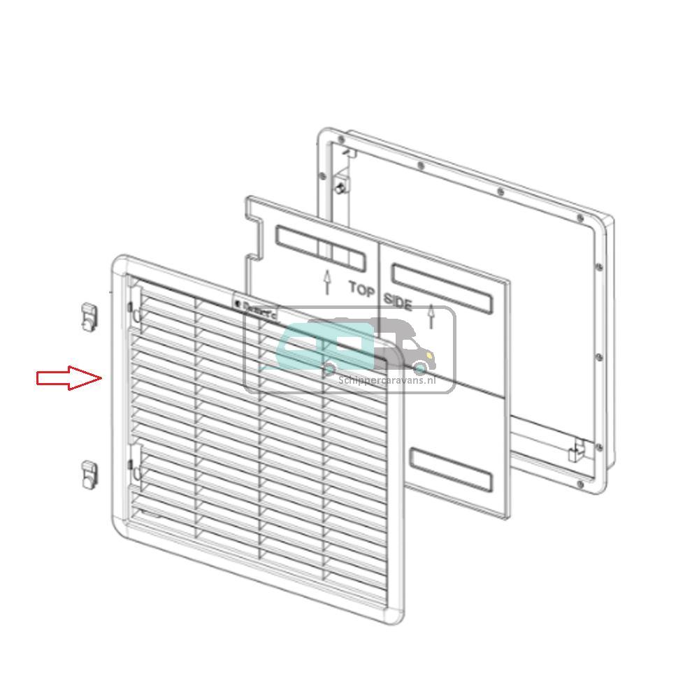 [OCS_A0030483] Dometic Luchtafvoerrooster LS230 Wit/Grijs