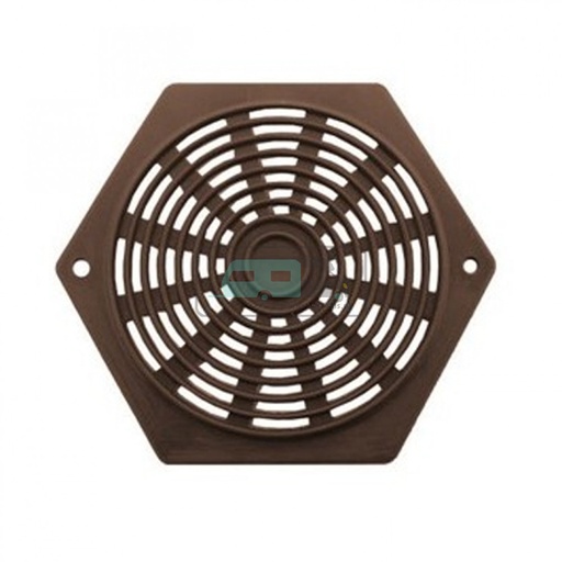 [OCS_2205015B] Rozet opbouw bruin 75mm zeskant à 2 st.