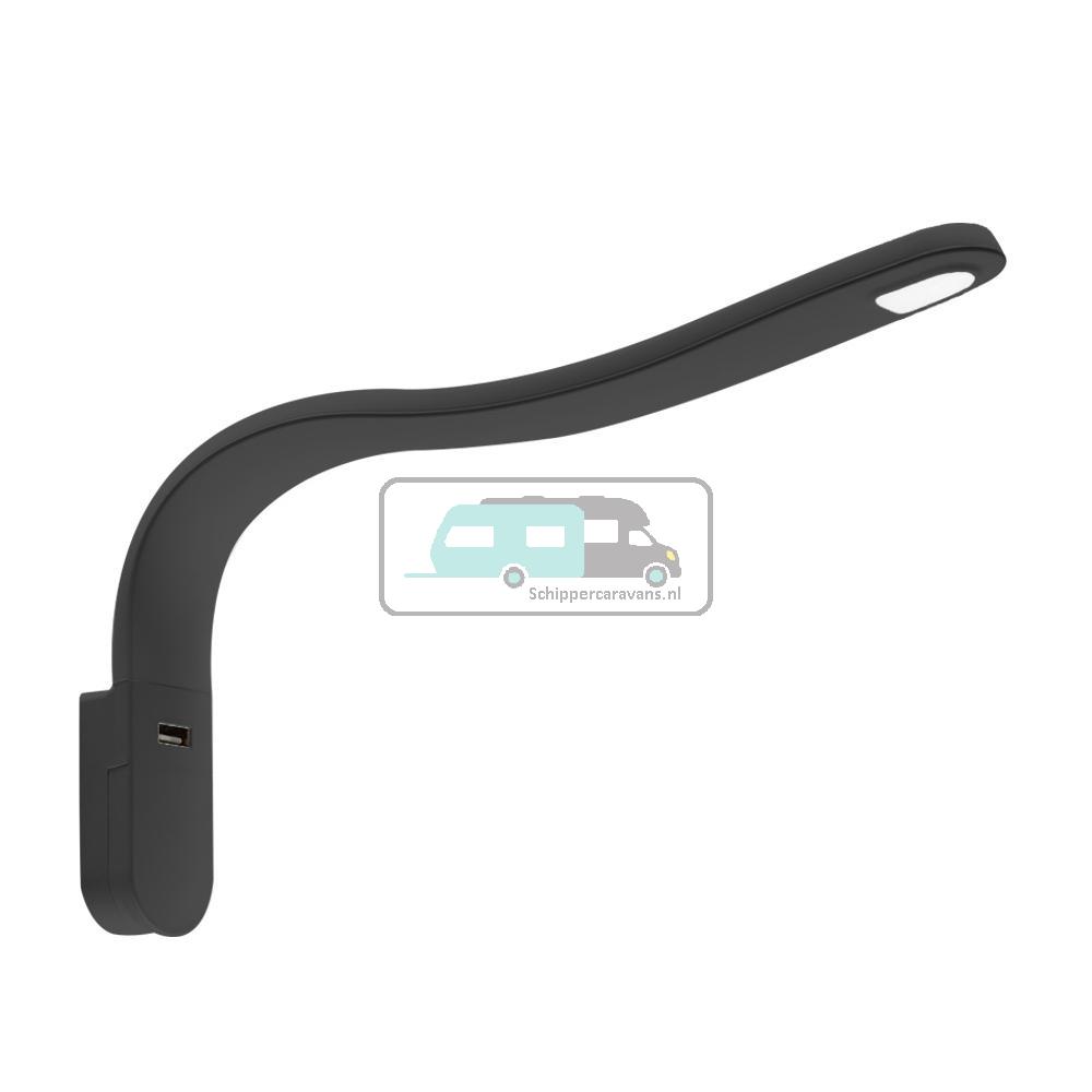 [OCS_A0005865] LED Lamp met Zwanenhals S Flexibel 12V Zwart