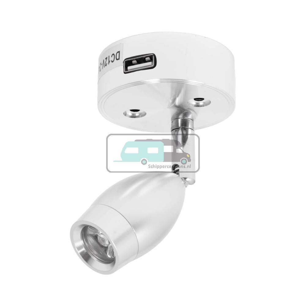 [OCS_A0015950L] Vechline Opbouwspot Vega 3W met 2A USB