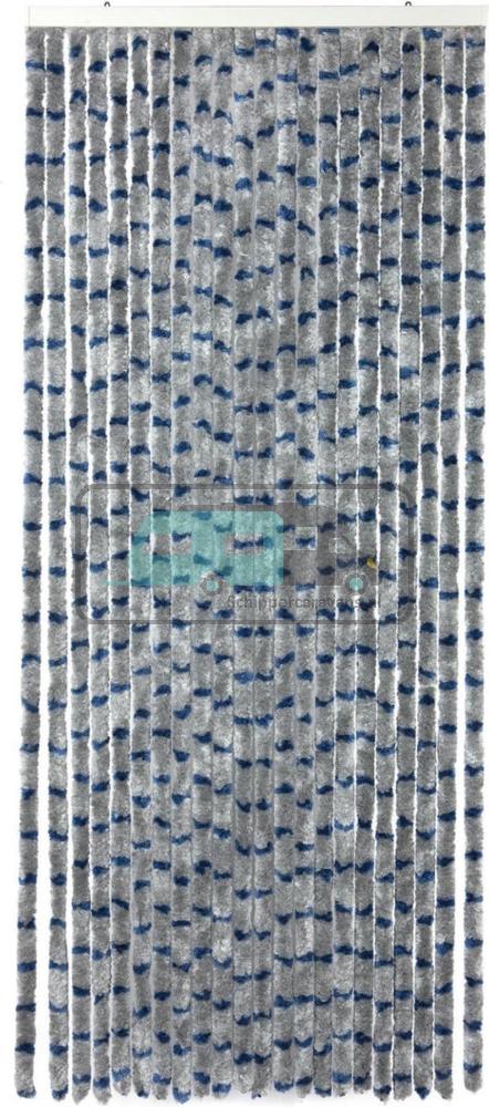 [OCS_A0034173] Arisol Chenille Gordijn 56x185 Blauw/Grijs
