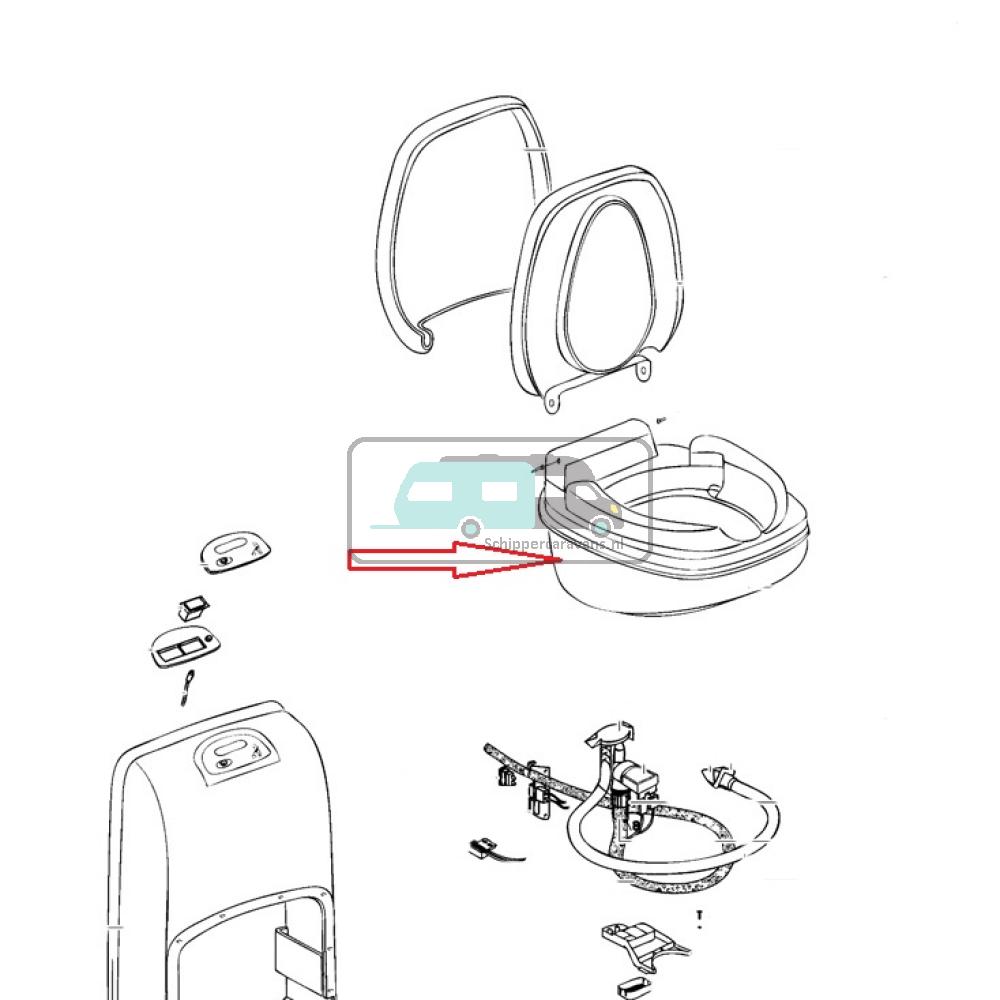 [OCS_A9902966] Thetford Toilet Bowl C200