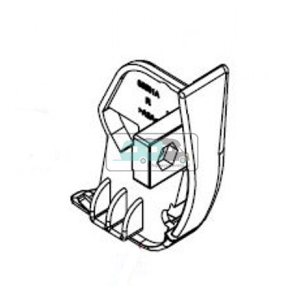 [OCS_A9900758] Fiamma Rechter Eindkap Voorlijst F45 Ti L Polar White