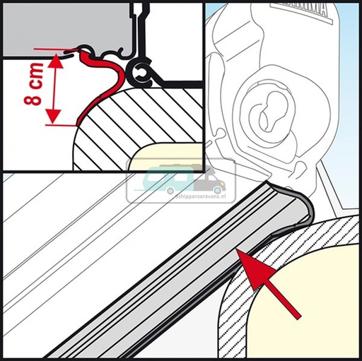 [OCS_2607200] Fiamma Kit Rain Guard Lower 550cm