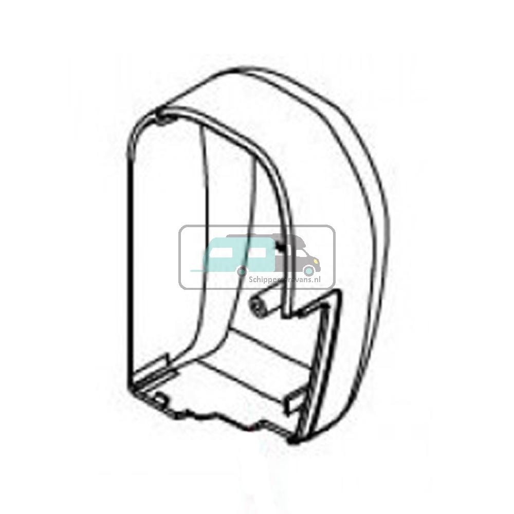 [OCS_A9900692] Fiamma eindkap F45 Ti polar Wit rechts