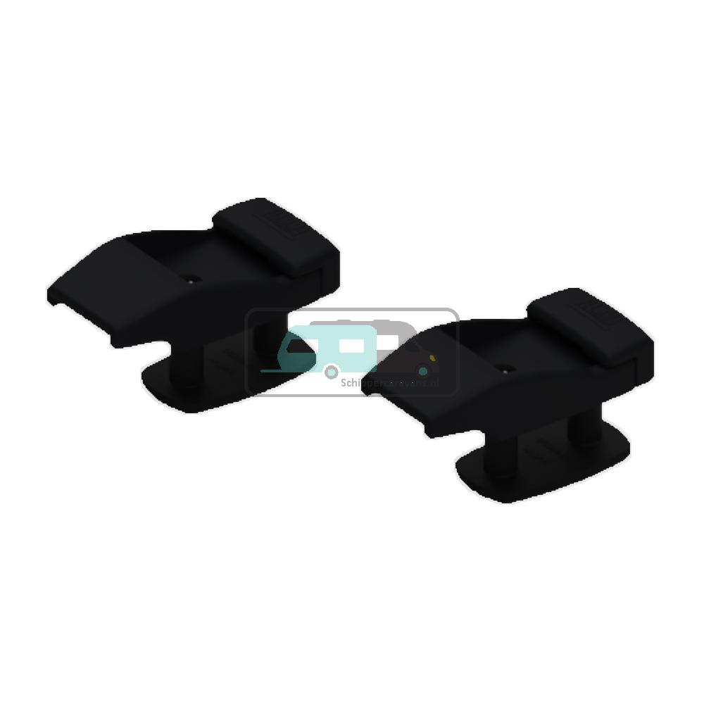 [OCS_A9903697] Fiamma Wall Brackets Plastic Deep Black 2st.