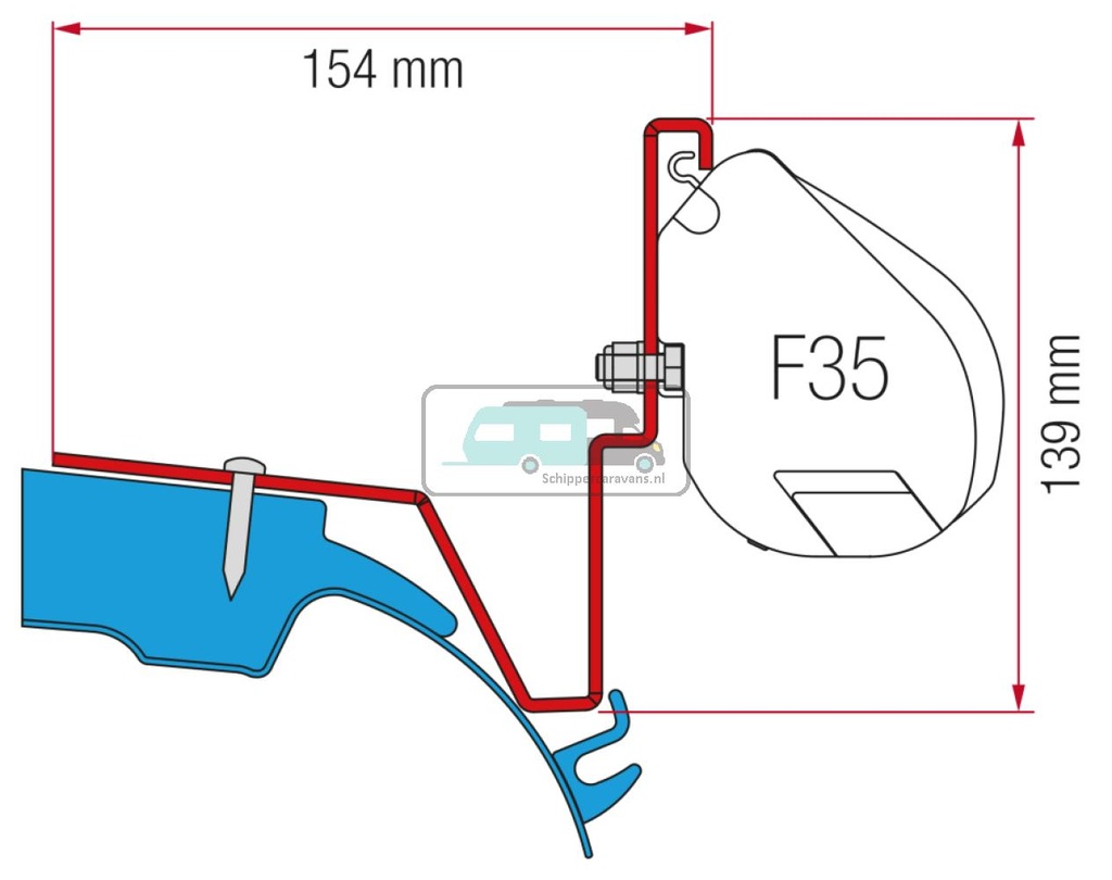 [OCS_A0001994] Fiamma Mercedes Vito Jules Verne Kit H1-L2 >2014 F35