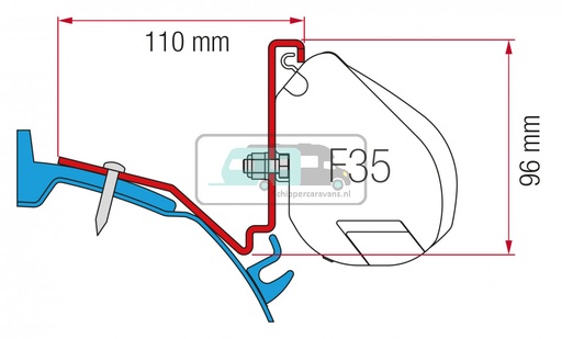 [OCS_2607601] Fiamma Ford Custom Capland/Capfun Kit H1-L2 2015-2018 F35