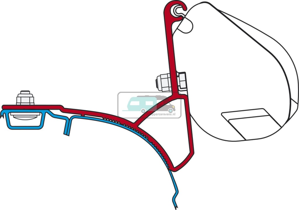 [OCS_A0007736] Fiamma VW T5/T6 Multivan Transporter Kit H1-L1/L2 >2003 F35