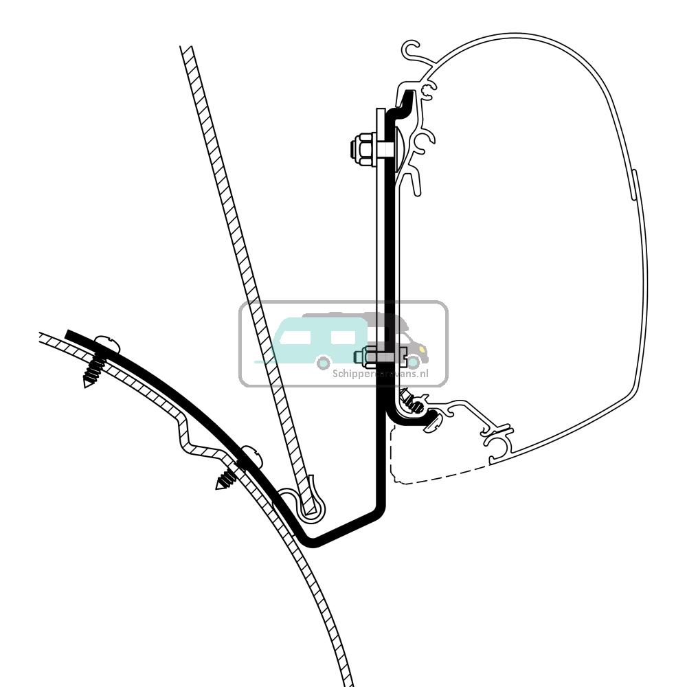 [OCS_A0007646] Thule VW T4 Liftroof Adapter