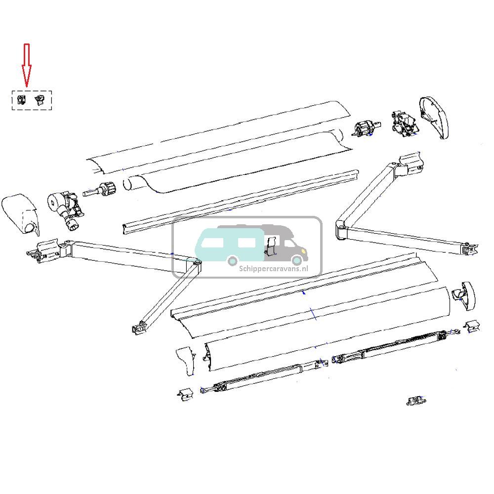 [OCS_A9902517] Thule Connection Pieces Tension Rafter 6002