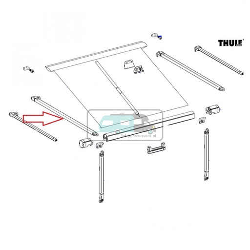 [OCS_2612278] Thule Rafter Arm Assy LH 1200 3.00/3.25