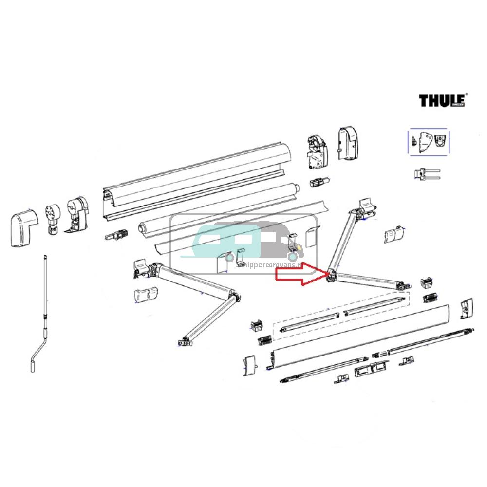 [OCS_A9902818] Thule Knikarm Compleet RH 5200 >3.00