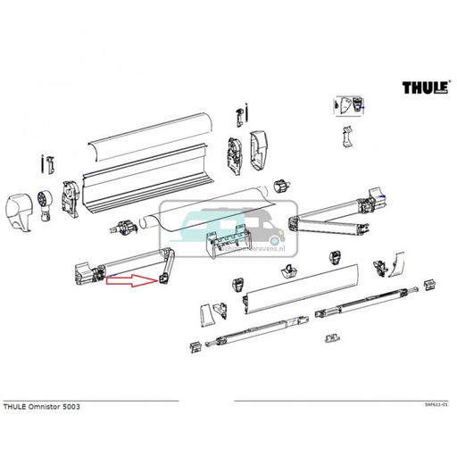 [OCS_2612305] Thule Stop Knikarm LH+RH 5003