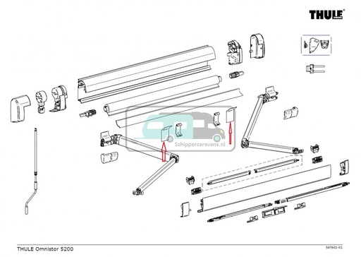 [OCS_2612336] Thule Spring Support Roller Tube 5200
