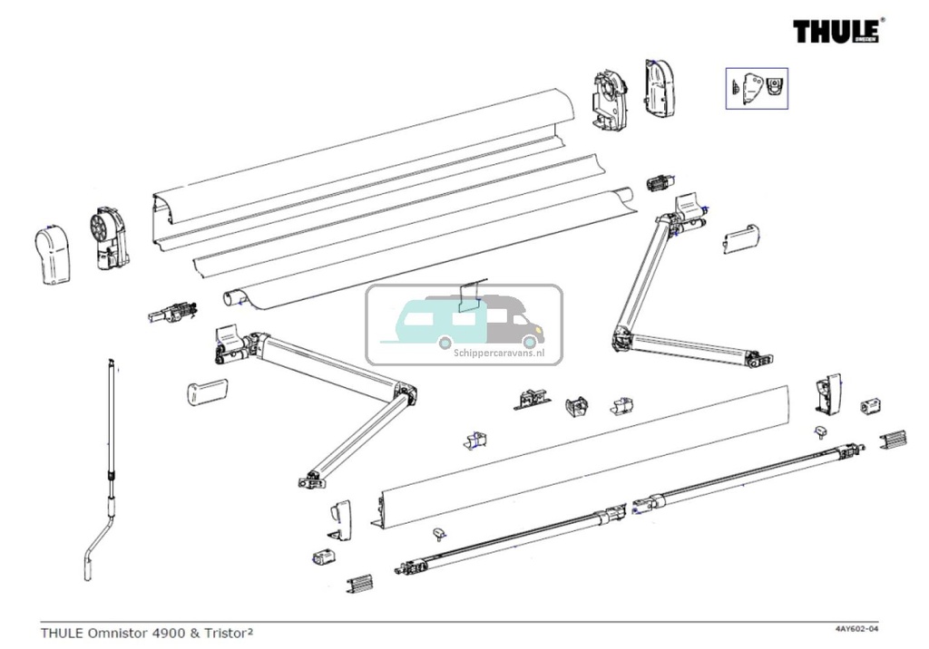 [OCS_A9900271] Thule Support Arm Oval 4900 3.50/4.50