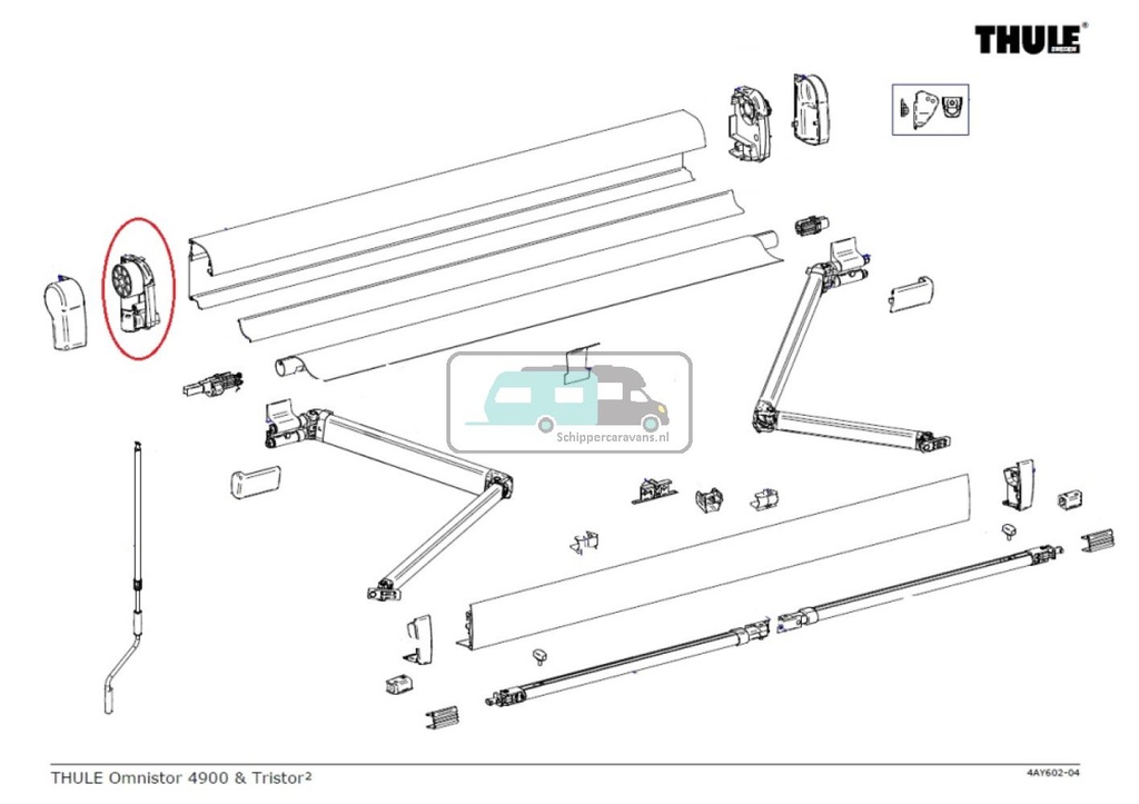 [OCS_A9900262] Thule Opdraaimechanisme 4900