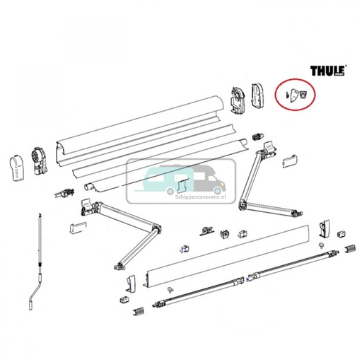 [OCS_2612374] Thule Connection Pieces Tension Rafter 4900