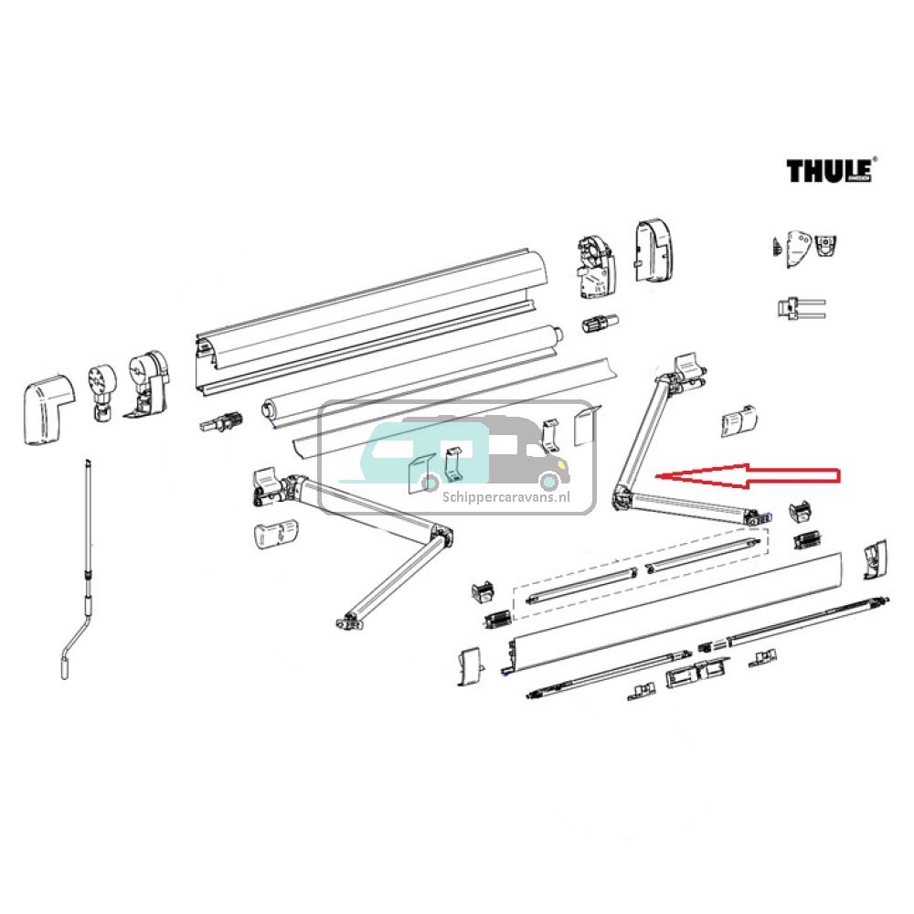 [OCS_A9903192] Thule RH Spring Arm Compleet 5200 2.60mtr