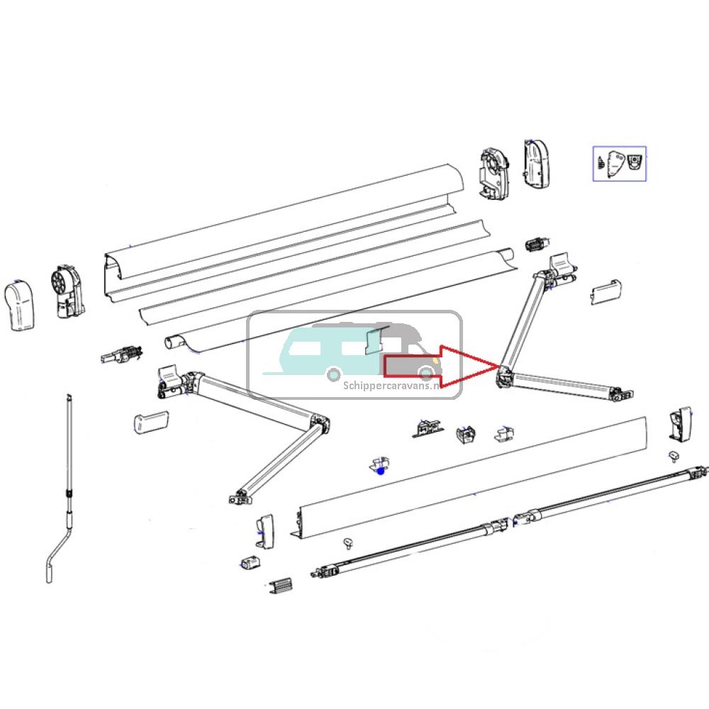 [OCS_A9900275] Thule 4900 Knikarm Rechts 400-450 mtr