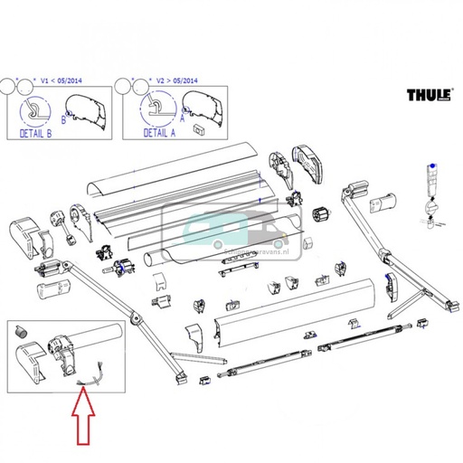 [OCS_2612404] Thule 9200 Motorkabel 9200 Luifel