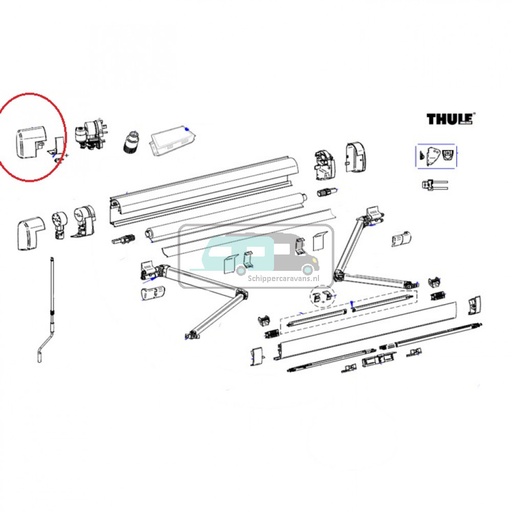 [OCS_2612408] Thule Main Housing 5200 12V Eindkapset Geanodiseerd
