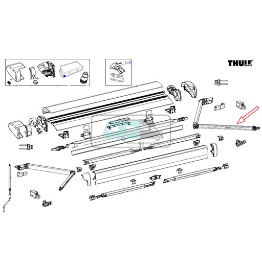 [OCS_2612417] Thule 6300 Knikarm Rechts 3.00-5.00