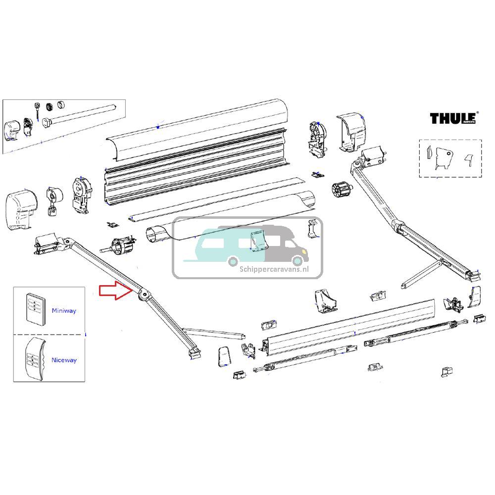 [OCS_A9902481] Thule 8000 Knikarm links 3.5m