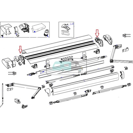 [OCS_2612475] Thule 6300 Binnenkap LH+RH Geanodiseerd
