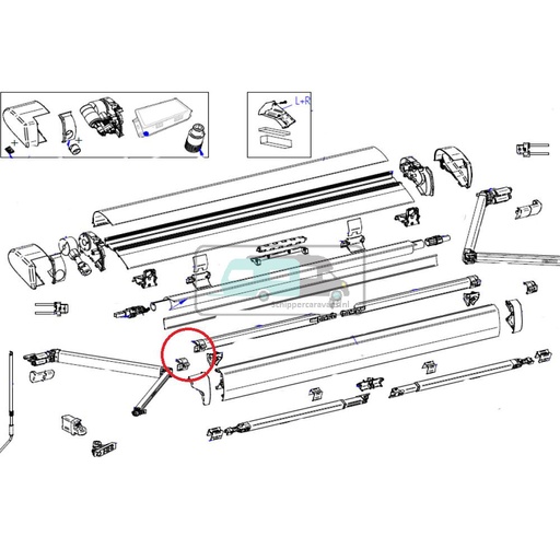 [OCS_2612479] Thule Eindkap Tension Arm LH+RH 5200/6300