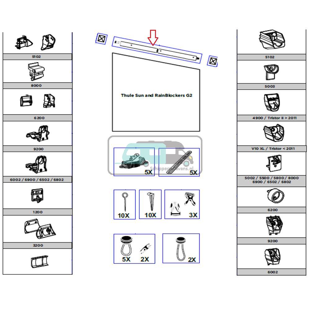 [OCS_A0025303] Thule Tension Rafter Blocker G2 2.50 3200