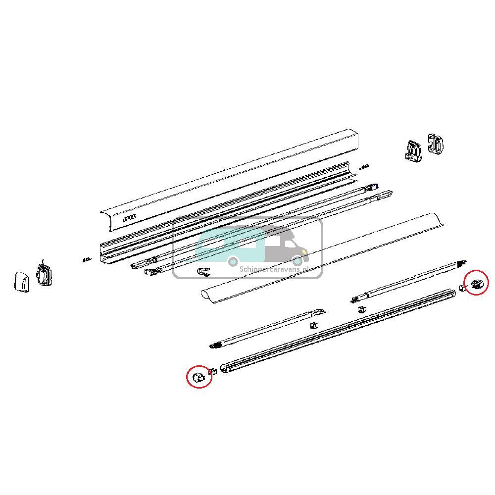 [OCS_A0025220] Thule Endcap Roller Tube L+R 3200