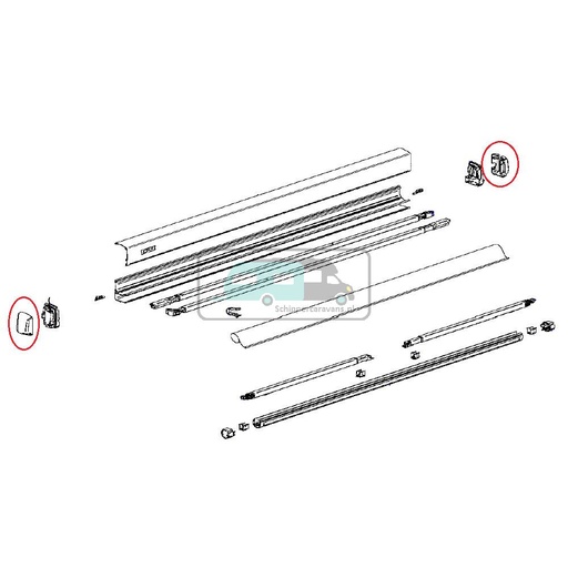 [OCS_2612556] Thule Endcap Main Housing Bottom L+R 3200