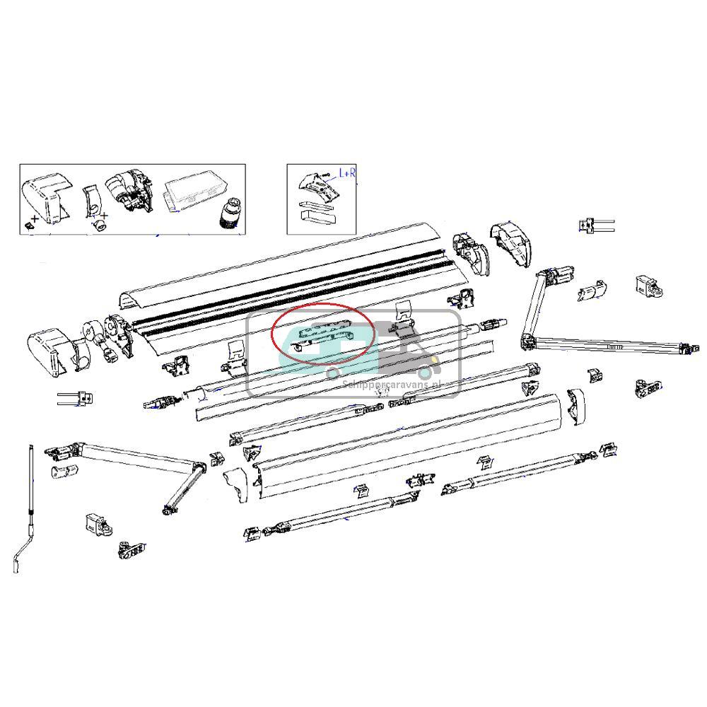 [OCS_A0023869] Thule 6300 Center Support Roller Tube 