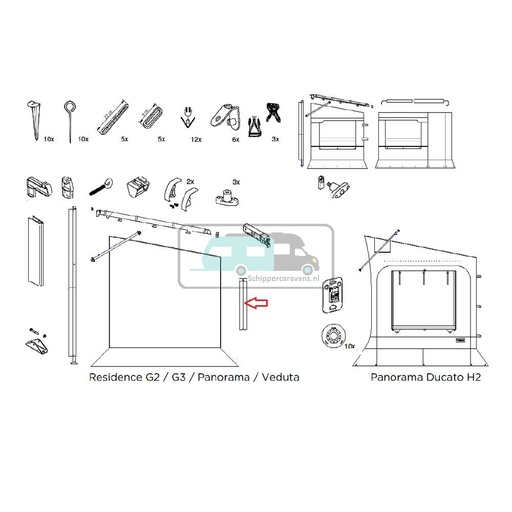 [OCS_2612677] Thule Residence G3 Connecting Profile Zwart 1m