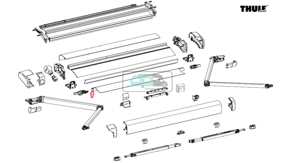 [OCS_A0023349] Thule 6300 Roller Tube 3.25 D30