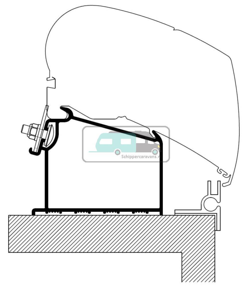 [OCS_A0001683] Thule Adria Caravan Roof Adapter >2015