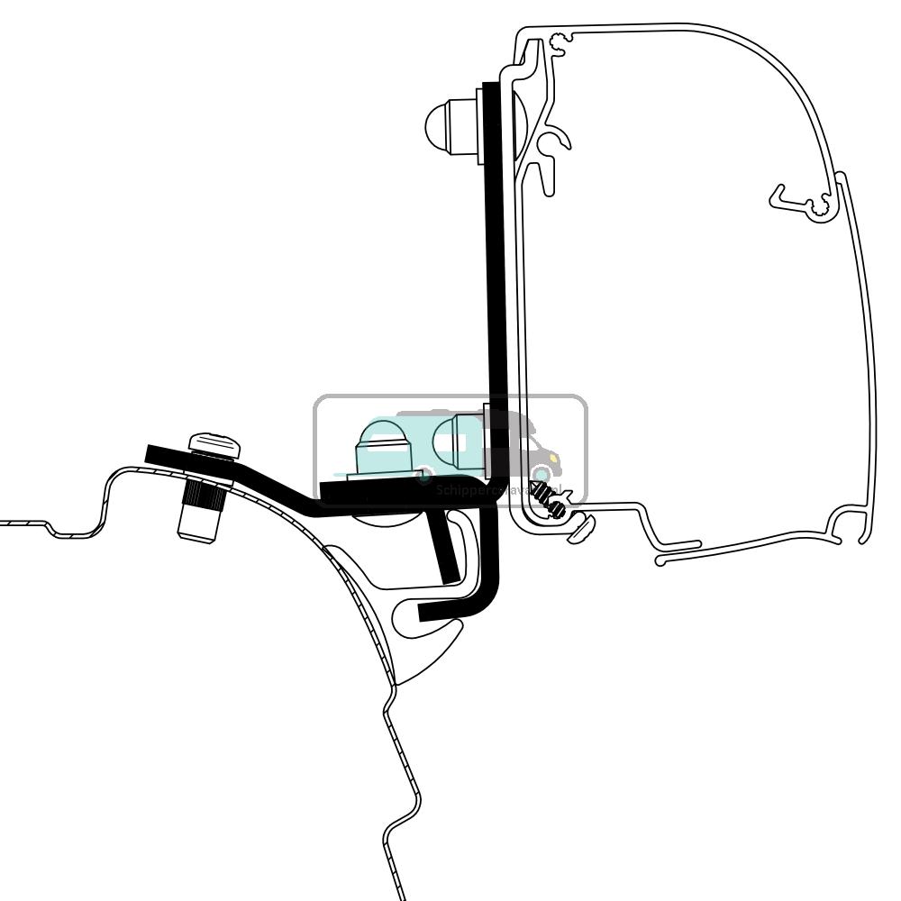 [OCS_A0003509] Thule VW T5/T6 Minivan Brandrup Top-Rail G2 Adapter 4200