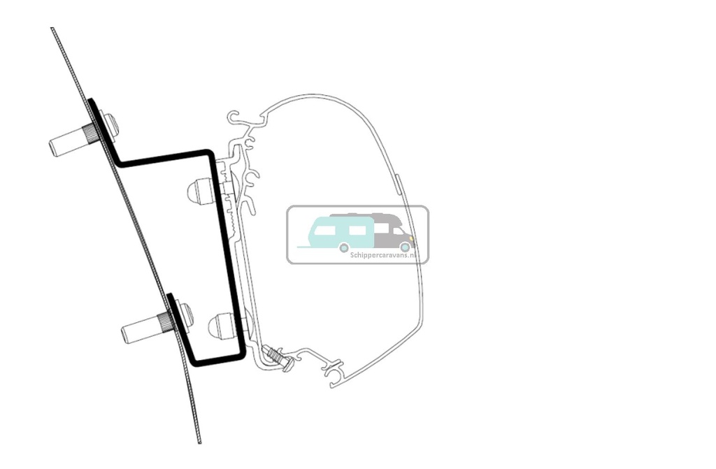 [OCS_A0012613] Thule Ford Transit H3 Adapter >2014 (LHD)