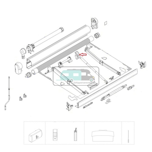 [OCS_2625309] Dometic Spanarmhouder PW1100/1500