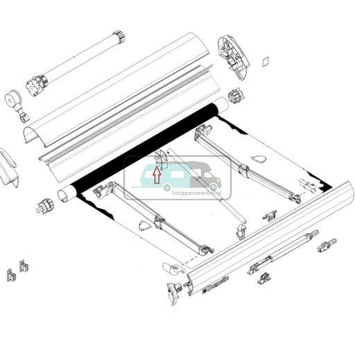 [OCS_2625313] Dometic Tension Rafter Houder PR2000